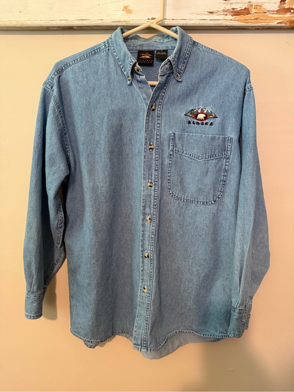 Vintage Denim Embroidered Alaska Shirt